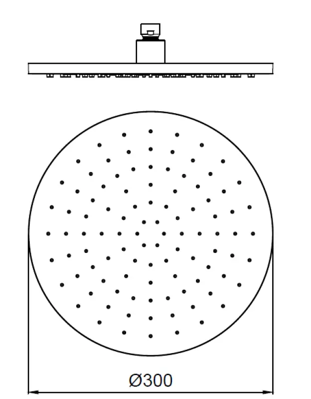 Комплект вграден душ SB Round, изработен от четкана неръждаема стомана 1208956785