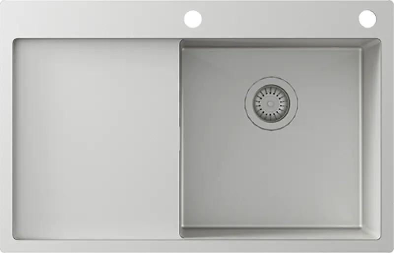 Ausmann Turt мивка от неръждаема стомана с отцедник вляво 780x500 мм за монтаж над и на нивото на плота 1208956957