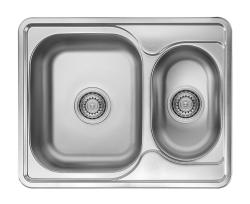 Ausmann Basic 1.5 мивка за монтаж над нивото на плота от неръждаема стомана, обръщаема, 63x50 см, включително сифон 1208956969