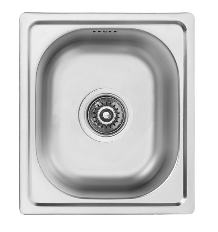 Ausmann Basic малка мивка от неръждаема стомана за монтаж над нивото на плота 33x38 см, включително сифон 1208956972