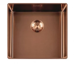 Lorreine 40SL1016-COPPER Slim мивка 40x40 см, монтаж на нивото на плота, матирана мед