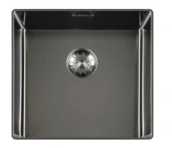 Lorreine 40SL1016-GUNMETAL Slim мивка 40x40 см, вграждане на нивото на плота, матирана Gunmetal