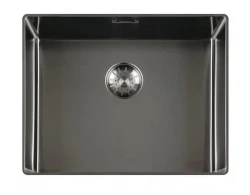 Lorreine 50SL1016-GUNMETAL Slim мивка 50x40 см за вграждане на нивото на плота Gun Metal