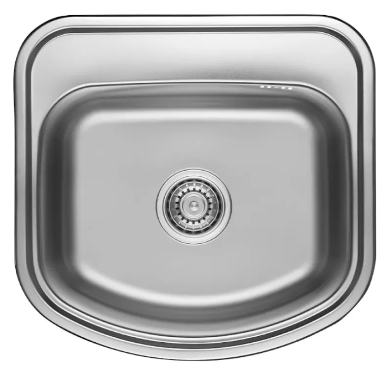 Ausmann Basic Мивка за монтаж над нивото на плота от неръждаема стомана 49x47 см отвор за смесител, включително сифон 1208956997