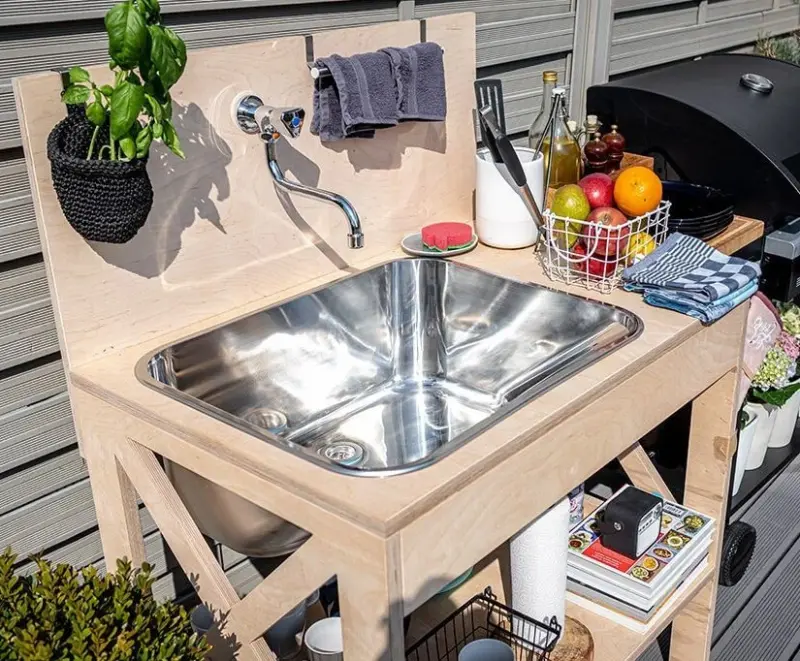 Aquadesign Utility изливна мивка 55x45 cm за помощната кухня или гаража, включително скоби 1208957003