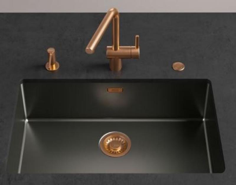 Franke Mythos Masterpiece Комплект за отвод с преливник, цвят gun metal 112.0653.030