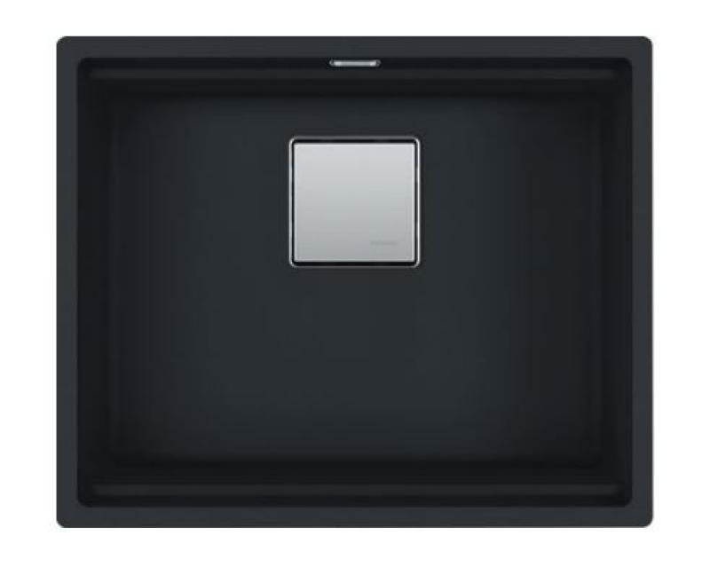 Franke Cube KNG 110.52 матово черна гранитна мивка 52x42 за монтаж под нивото на плота125.0627.319