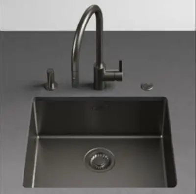 Franke Mythos Masterpiece BXM 210.40 PVD Gun Metal Мивка 400x410mm за вграждане и подстройка 127.0674.537