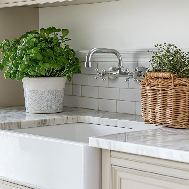 AquaTrimo Vivaldi Класически кухненски стенен смесител с горен чучур, хром 21VV7066CM