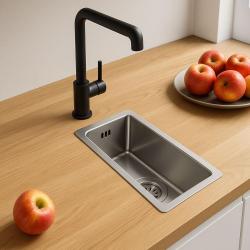 Ausmann Oder малка мивка от неръждаема стомана 16x30 см за монтаж под, над и на нивото на плота 1208957115