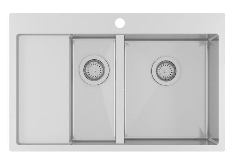 Ausmann Oder Blue 1.5 мивка от неръждаема стомана 78x50 см за монтаж над и на нивото на плота с отцедник 1208957125