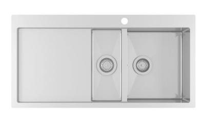Ausmann Oder Blue 1.5 мивка от неръждаема стомана 100x51cm за монтаж над и на нивото на плота с отцедник 1208957127