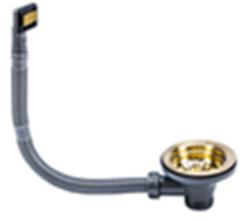 Ausmann Mosel Комплект за отводняване на мивка от неръждаема стомана, включващ преливник от неръждаема стомана 1208957146