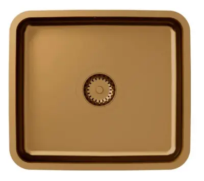 Aquadesign Oxford медна PVD мивка от неръждаема стомана 40x35 см за монтаж под нивото на плота 1208957202