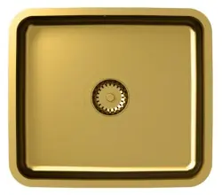 Aquadesign Oxford gold PVD мивка от неръждаема стомана 40x35 см за монтаж под нивото на плота 1208957203