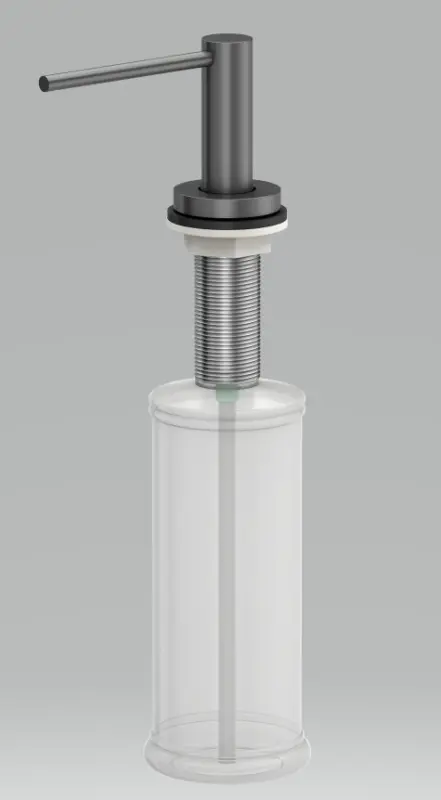 Quadri Swindon Luxe Вграден диспенсър за сапун в цвят gun metal, пълни се отгоре 1208957212