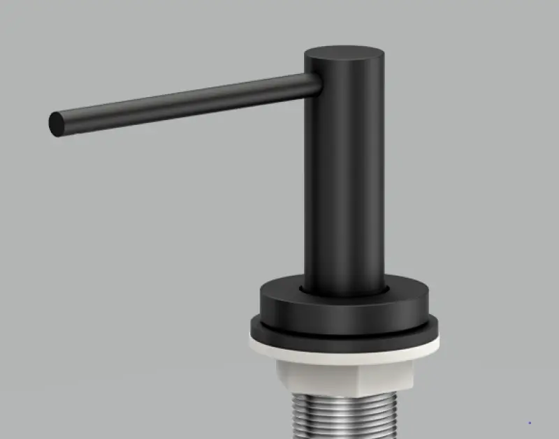 Quadri Swindon Luxe Вграден диспенсър за сапун в матово черно, пълнещ се отгоре 1208957213