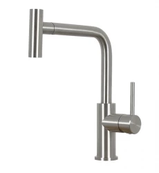 Caressi Basic Line RVS Смесител за кухня с една ръкохватка и издърпващ се чучур, инокс CA122I U ECO 1208957247