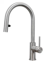 Caressi Stainless steel Смесител за кухня с издърпващ се душ, неръждаема стомана  CA123I U ECO