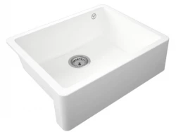 GraniteMy Tradition рустикална гранитна мивка 60x48 см бяла  за монтаж под и на нивото на плота 1208957289