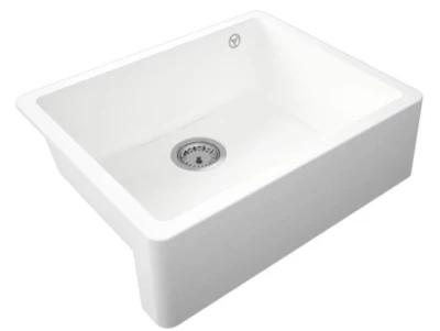 GraniteMy Tradition рустикална гранитна мивка 60x48 см бяла  за монтаж под и на нивото на плота 1208957289