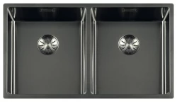 Lorreine Royal gun metal двойна мивка 3434 см за монтаж под, над и на нивото на плота 3434SP-GunMetal 1208957311