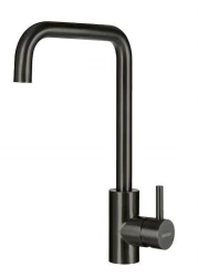 Lorreine Pro Square Кухненски смесител в цвят Gun Metal с въртящ се чучур 1208957316