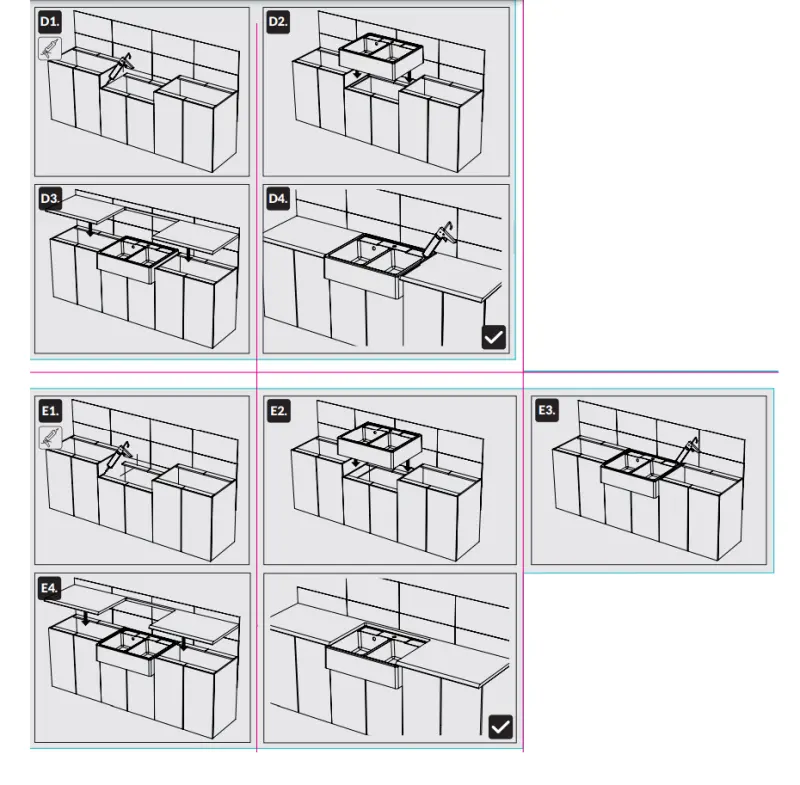 GraniteMy Farmhouse двойна черна рустикална гранитна мивка 80x63 см междинен монтаж и под нивото на плота 1208957352