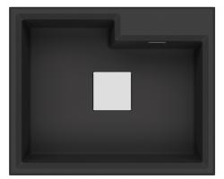 GraniteMy Limited луксозна гранитна мивка 61x50 см черна с квадратен отвор  1208957390