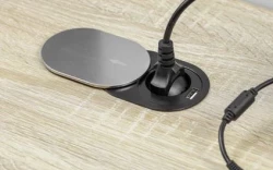 Indux Slide Вграден контакт за кухненски плот с USB и 1 гнездо, инокс 1208957391
