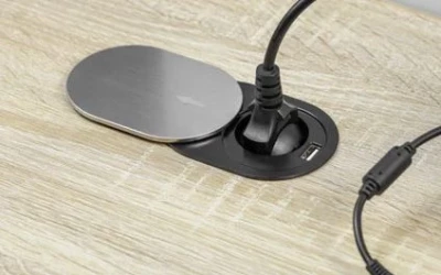 Вградена кухненска контактна доза Indux Slide в работния плот с USB C и контактна доза, цвят неръждаема стомана 1208957391
