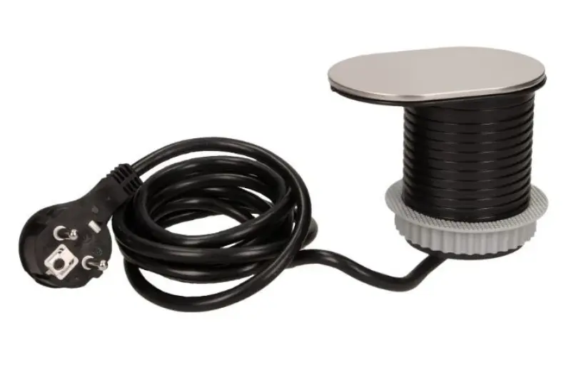 Вградена кухненска контактна доза Indux Slide в работния плот с USB C и контактна доза, цвят неръждаема стомана 1208957391