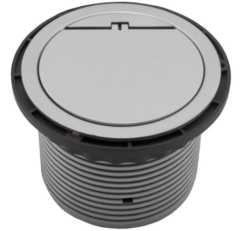 Indux Cover Вградено контактно гнездо в сребрист цвят за работния плот, с 2 USB връзки 1208957397