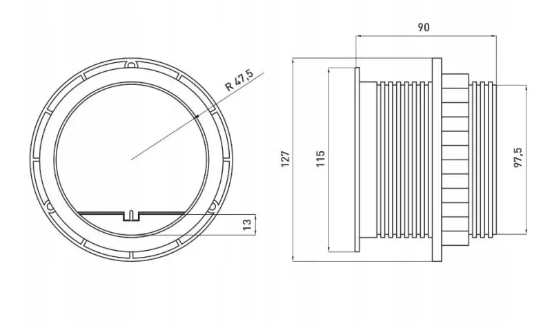Indux Cover вграден контакт със заземяване за кухня във работната плот със сребрист цвят и 2 USB връзки 1208957399