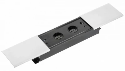 Indux Slide max вградена кухненска контактна кутия в работния плот с USB-A, HDMI, RJ45 и USB-C цвят матово бяло 1208957429