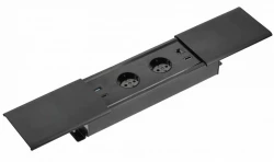 Indux Slide max Контакт с 2 гнезда за работния плот с USB-A, HDMI, RJ45 и USB-C, матово черно 1208957430
