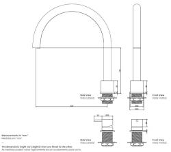 Waterevolution Flow Смесител за кухня с 2 отвора, месинг T151LE