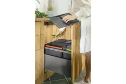 Garbi Basket B-80-4-G Система за сортиране на отпадъци за чекмедже 80cm вкл. държач и 4 x 15л кофи за отпадъци 1208957478