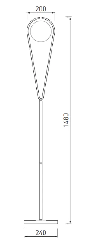 Декорация Циклоп месингова златна подова лампа с ефект на капка 9737
