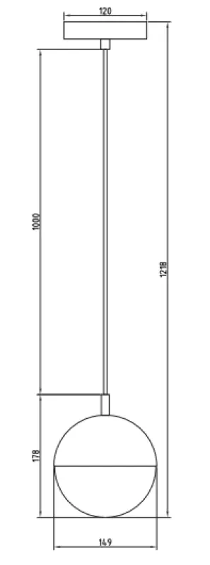 Декор Abies месингова златна висяща лампа с метален кръгъл небето 3558