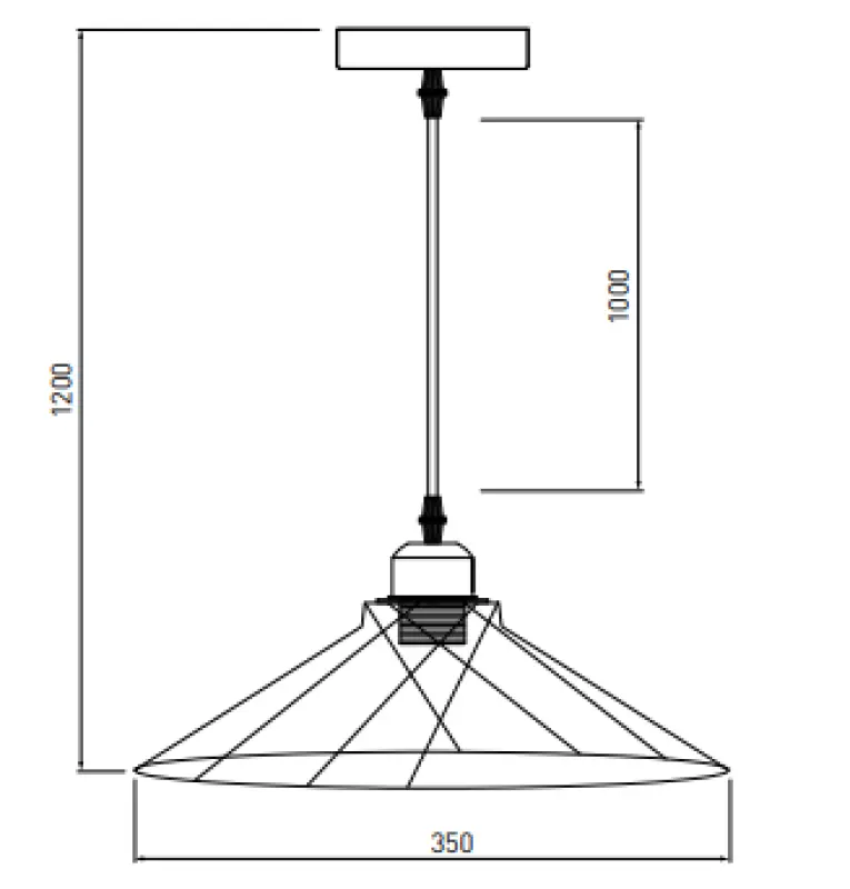 Декор Tilia черна модерна декоративна лампа с висяща жица 7849