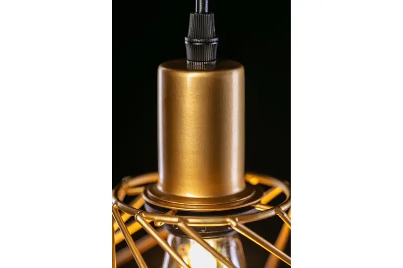 Декор Tilia модерен златен декоративен лампион с висяща жица 7863