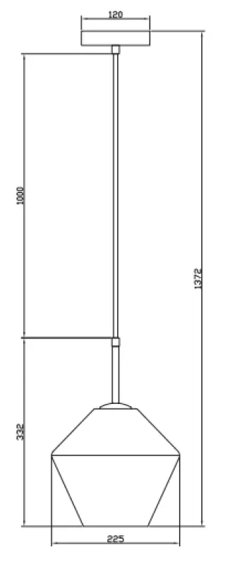 Декоративна лампа Lime 332 мм висок модерен амбър цвят подвесна лампа 7887