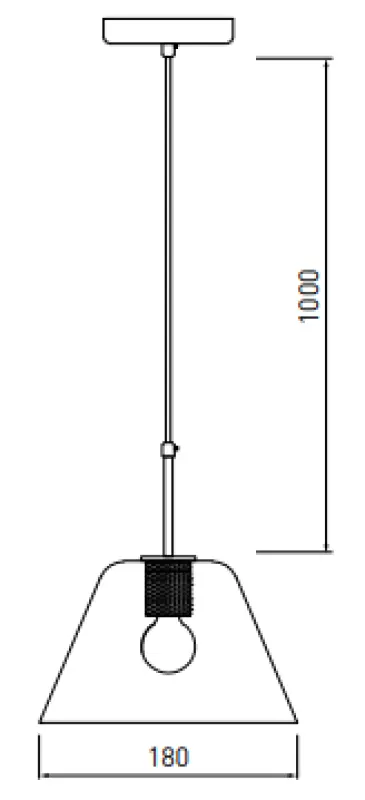 Декор Giglas елегантен стъклен висящ лампион 8037