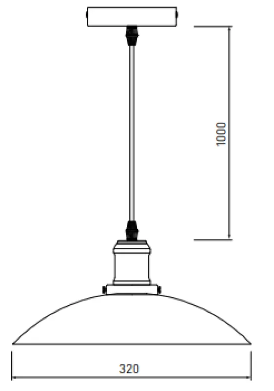 Декоративен хоризонт мат черна индустриална висяща лампа 4512