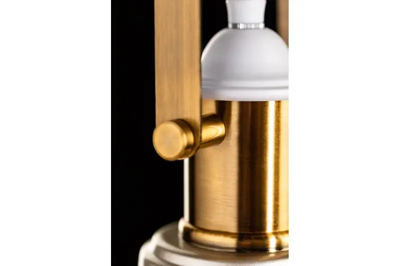 Декор Zenit метална куполообразна сива висяща лампа с металик завършек 4895