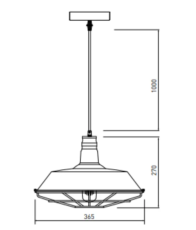 Декоративен Солен, индустриален формат на висяща лампа със златиста решетка, диаметър 36,5 см 3703
