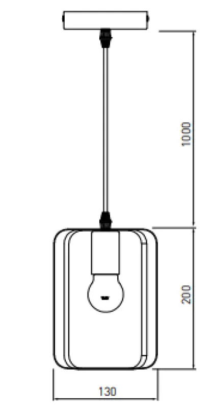 Декоративен висящ лампион Oxalis с черна метална рамка в геометрична форма диаметър 13 cm 3185