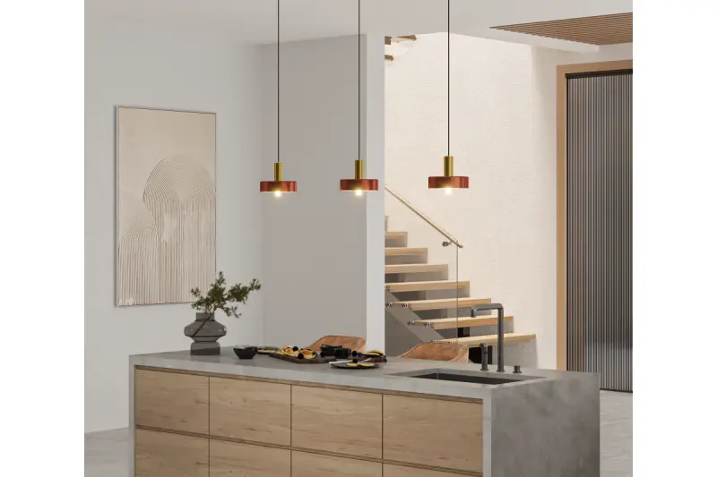 Декор Селвия висяща лампа от мед с месингово покритие диаметър 20 см 3222