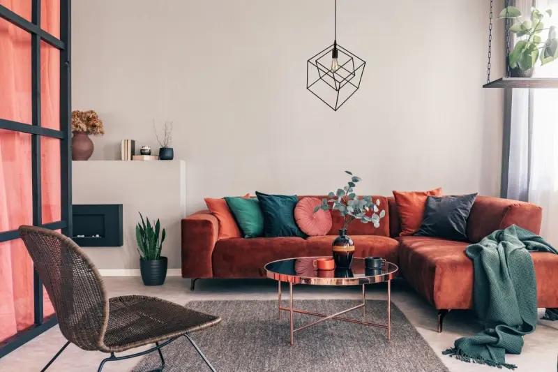 Декор Роза черен геометричен окачен лампион, състоящ се от 2 черни куба 3437